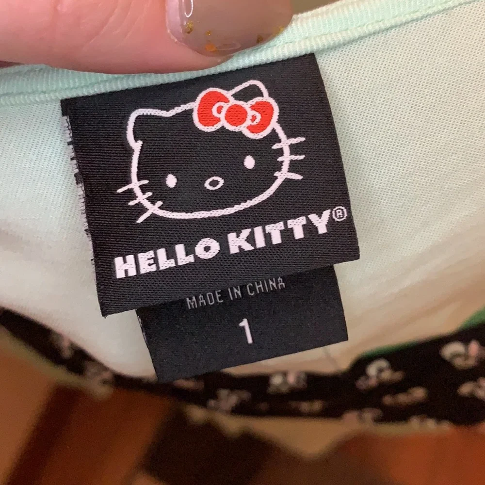 Mint Hello Kitty Collared Top Torrid size 1 - Picture 6 of 7